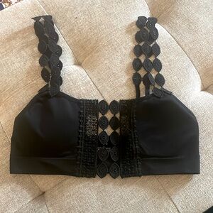 Geo Crochet Cut Out Padded Bralette